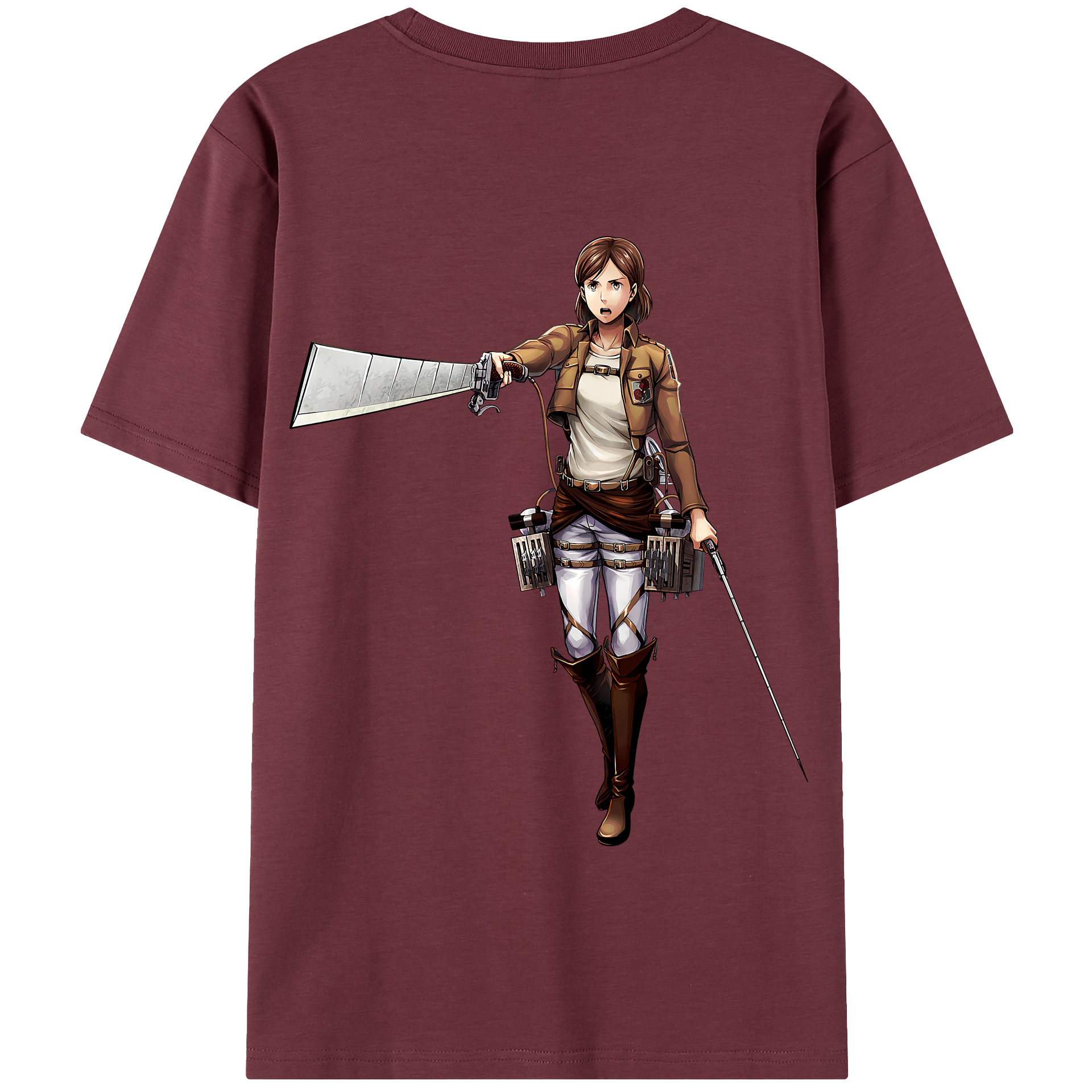 （画像用） 進撃の巨人 Attack on Titan 綿100％半袖Tシャツ（背面プリント）
